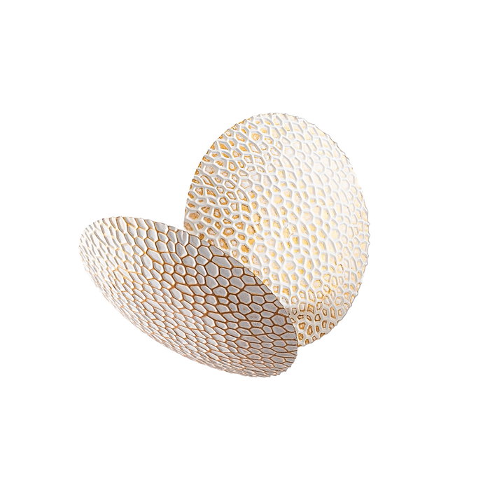 Opviq Lámpara de Pared Yosma-13646 Metal LED SMD 5W Blanco y Oro 21x21x15 cm Elegancia y Calidez